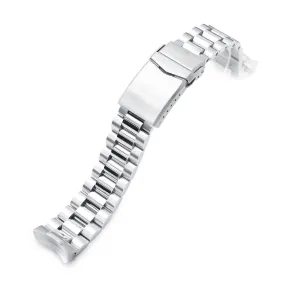 20mm Endmill Watch Band compatible with Seiko SKX013, 316L Stainless Steel Brushed and Polished V-Clasp