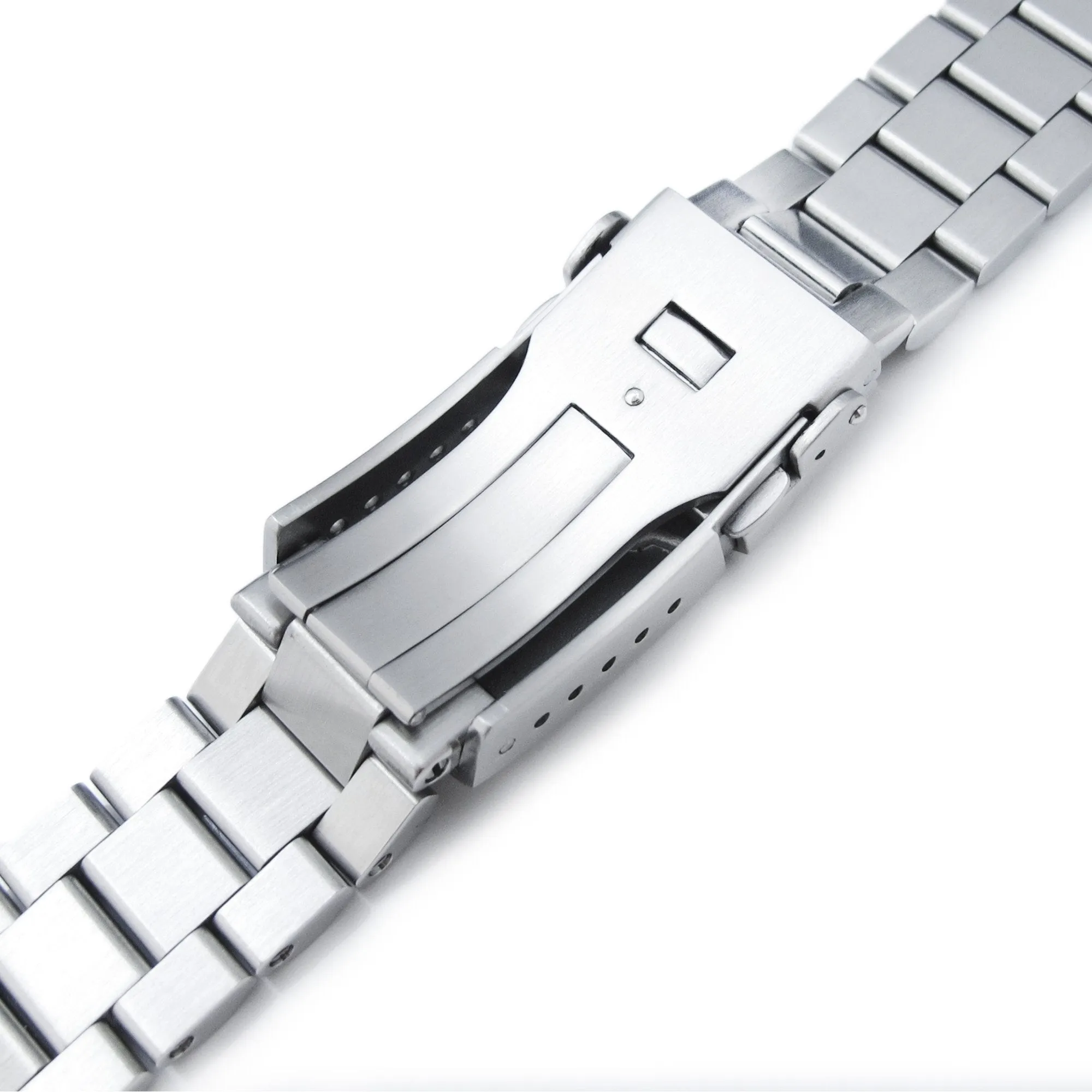 20mm Endmill Watch Band compatible with Seiko SKX013, 316L Stainless Steel Brushed and Polished V-Clasp