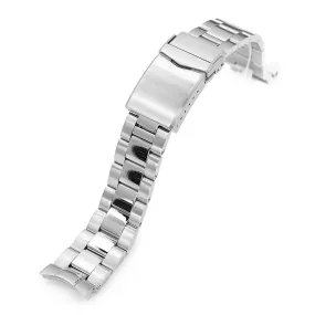 20mm Super-O Boyer Watch Band compatible with Seiko SARB033, 316L Stainless Steel Brushed and Polished V-Clasp