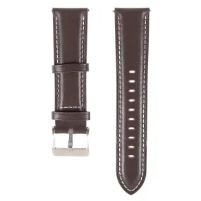 22m Universal quick release genuine leather watch strap - Coffee