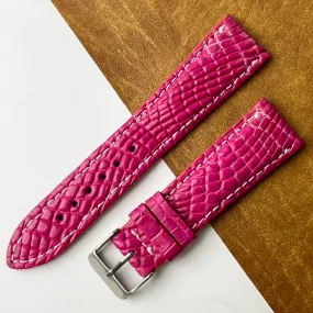 22mm Pink Unique Texture Alligator Watch Band For Men DH-226AL