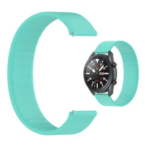 22mm Universal elastic silicone watch strap - Cyan / Size: 150mm