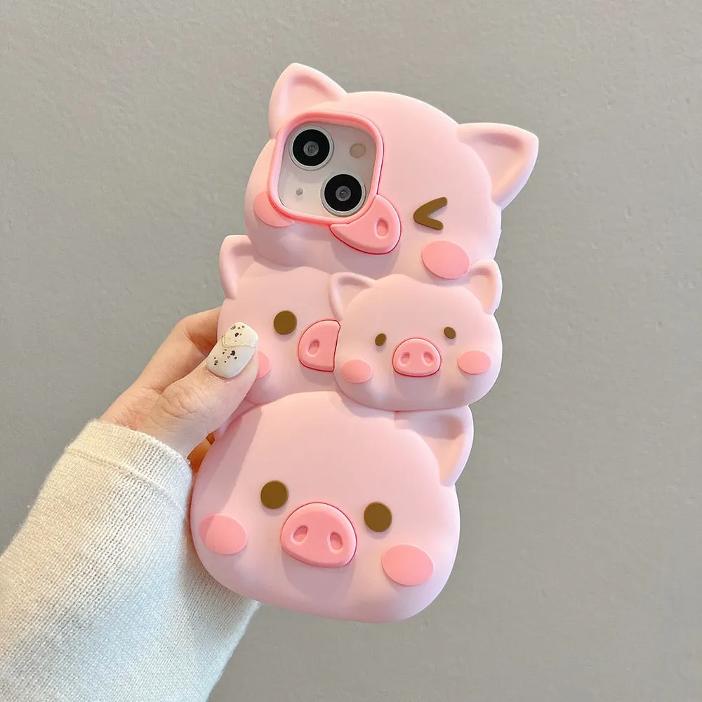 3D Piggy iPhone Case