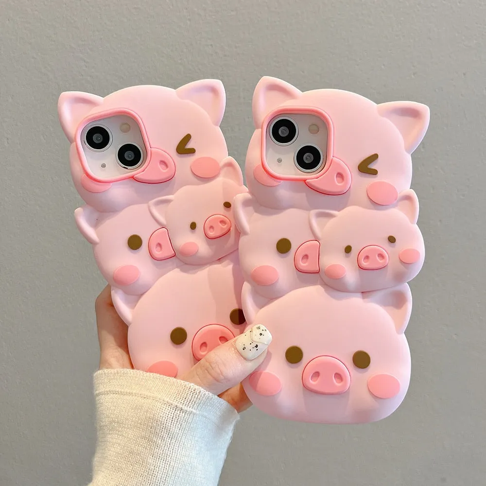 3D Piggy iPhone Case