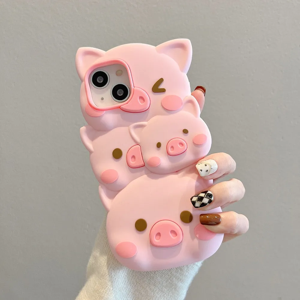 3D Piggy iPhone Case