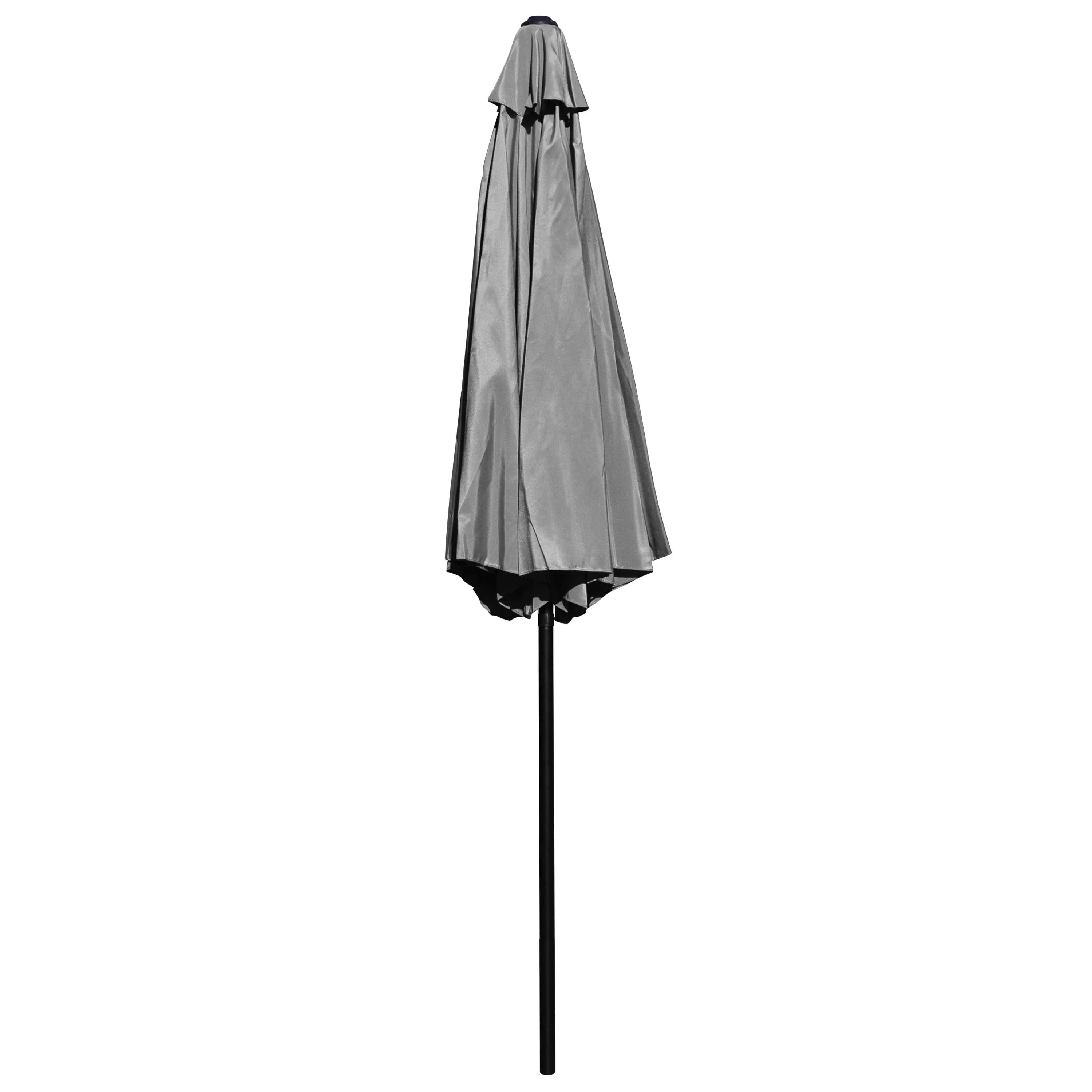 9-Foot Round Patio Umbrella Set with Crank, Tilt, and Base