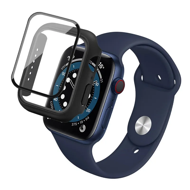 AMZER 2 in 1 PC Frame Case with Tempered Glass Film For Apple Watch Series 8 45mm