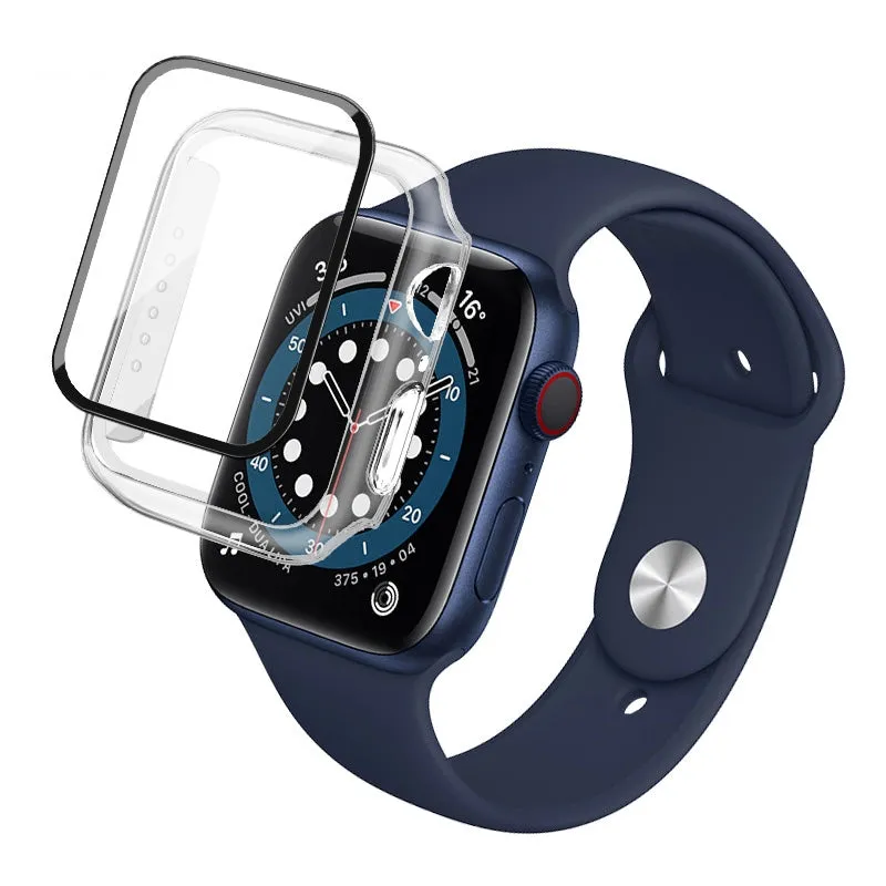 AMZER 2 in 1 PC Frame Case with Tempered Glass Film For Apple Watch Series 8 45mm