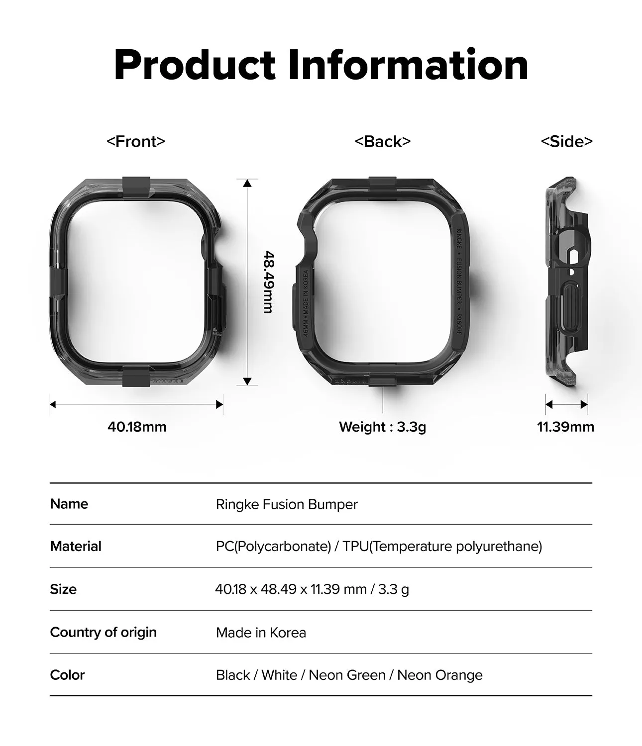 Apple Watch 10 (42mm) Case | Fusion Bumper