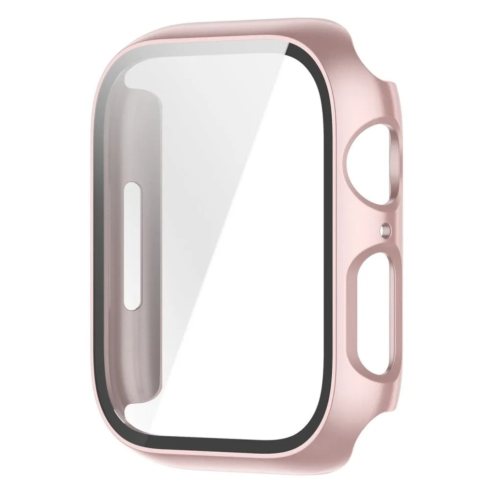 Apple Watch (41mm) 2-in-1 cover with tempered glass screen protector - Rose Gold