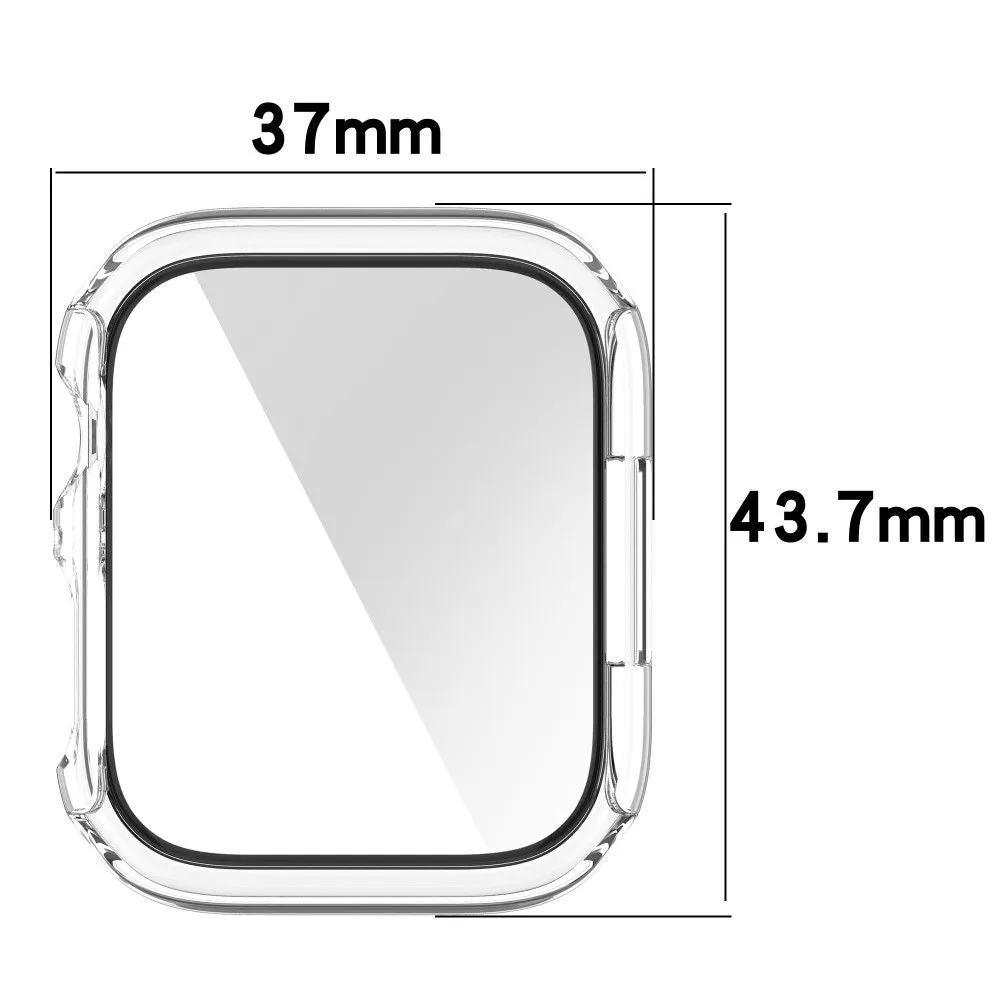 Apple Watch (41mm) 2-in-1 cover with tempered glass screen protector - White