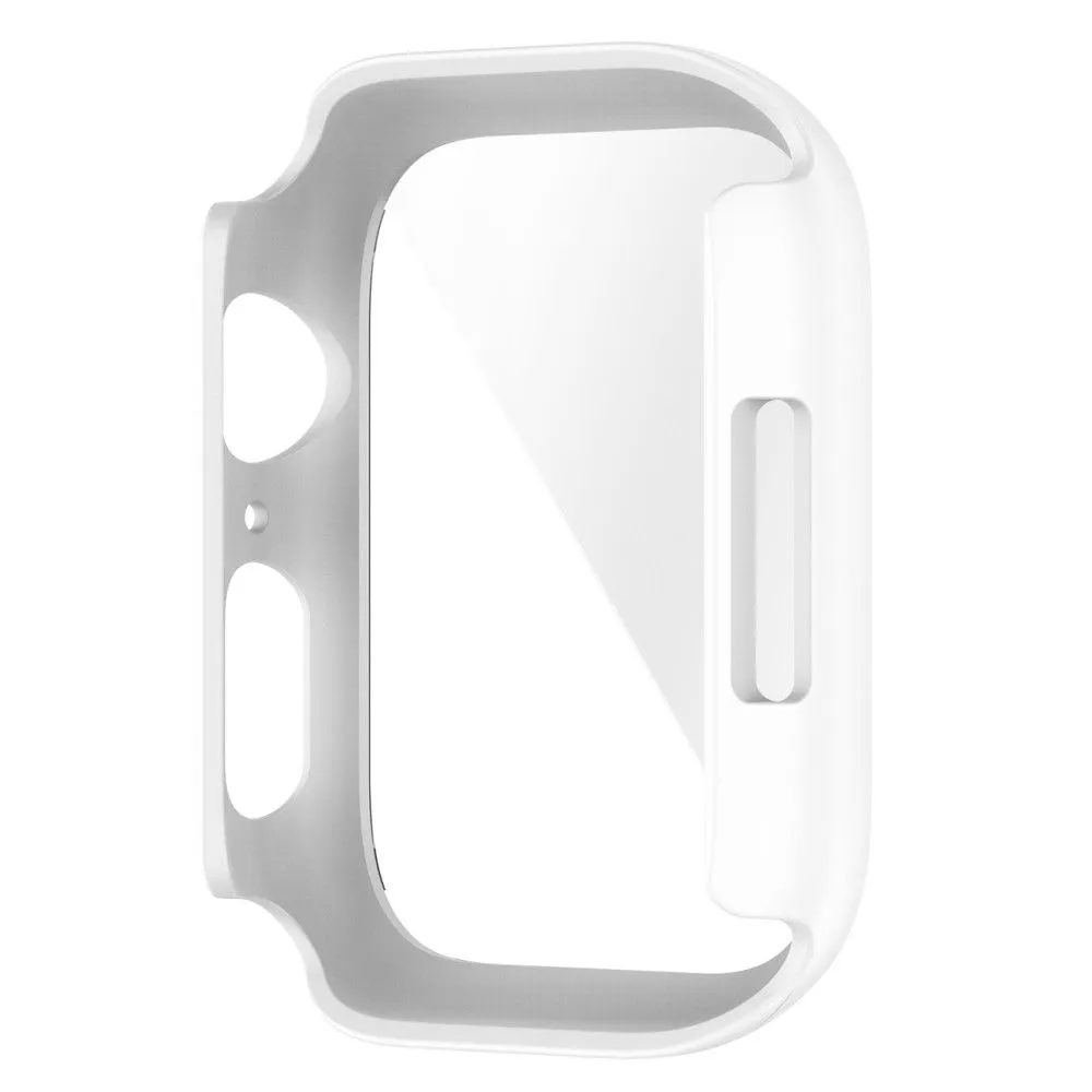 Apple Watch (41mm) 2-in-1 cover with tempered glass screen protector - White