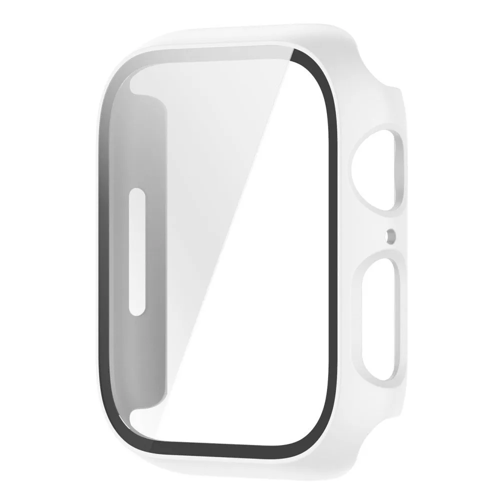 Apple Watch (41mm) 2-in-1 cover with tempered glass screen protector - White