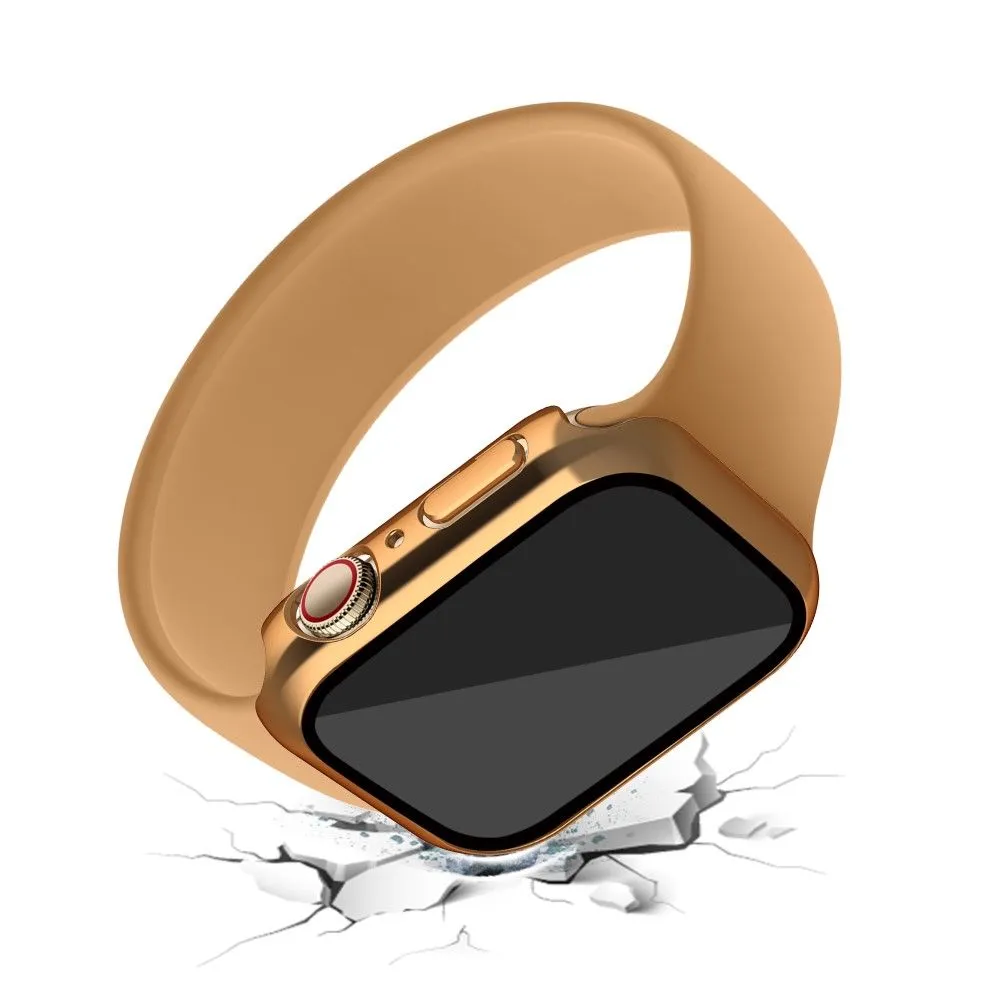 Apple Watch (41mm) electroplating cover with tempered glass - Rose Gold