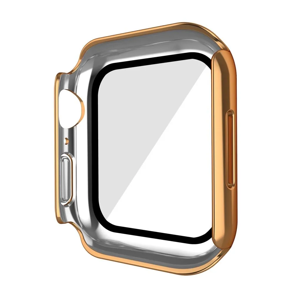 Apple Watch (41mm) electroplating cover with tempered glass - Rose Gold