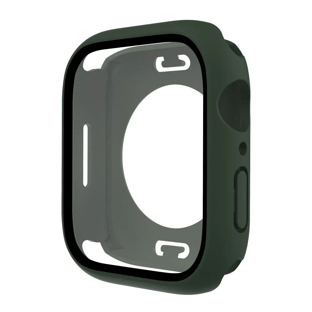 Apple Watch (41mm) elegant cover with built-in tempered glass - Blackish Green