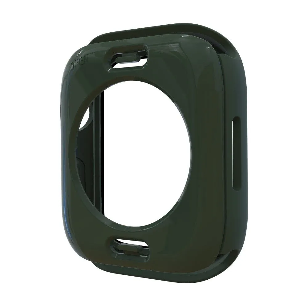 Apple Watch (41mm) elegant cover with built-in tempered glass - Blackish Green