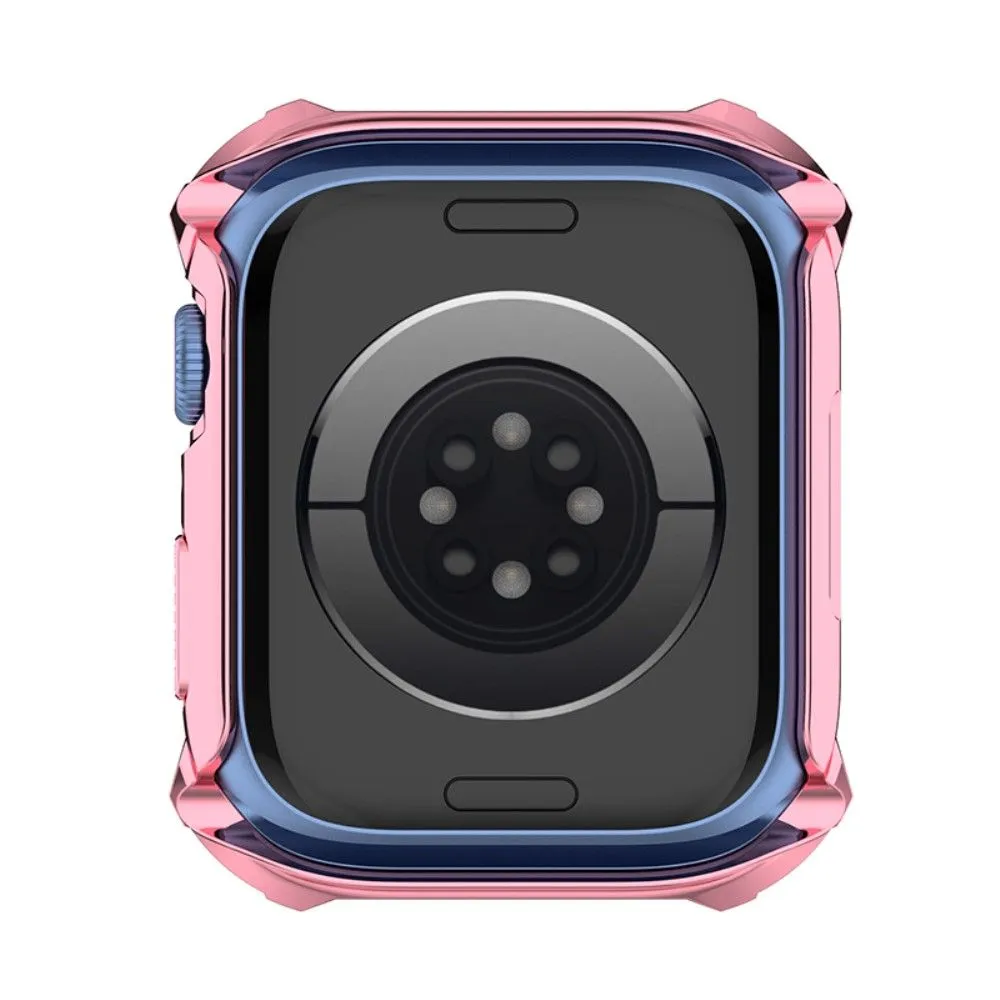 Apple Watch (41mm) rhinestone protective cover with tempered glass - Pink