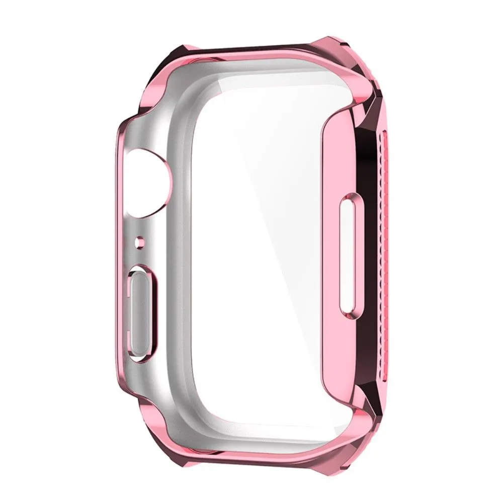 Apple Watch (41mm) rhinestone protective cover with tempered glass - Pink