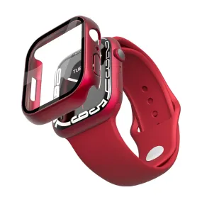 Apple Watch 7 Case with Glass Screen Protector 45mm - Red