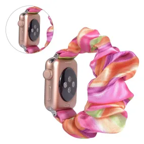 Apple Watch Series 5 44mm cool cloth pattern watch band - Rose / Green / Orange