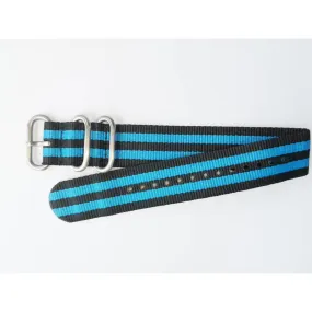 Black & Blue Classic Textile Strap