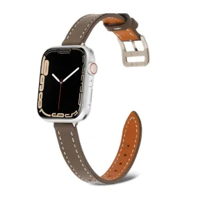 Brown Genuine Leather Apple Watch Band (for small wrist) 棕色真皮Apple (適合小手腕) 錶帶 KCWATCH1218