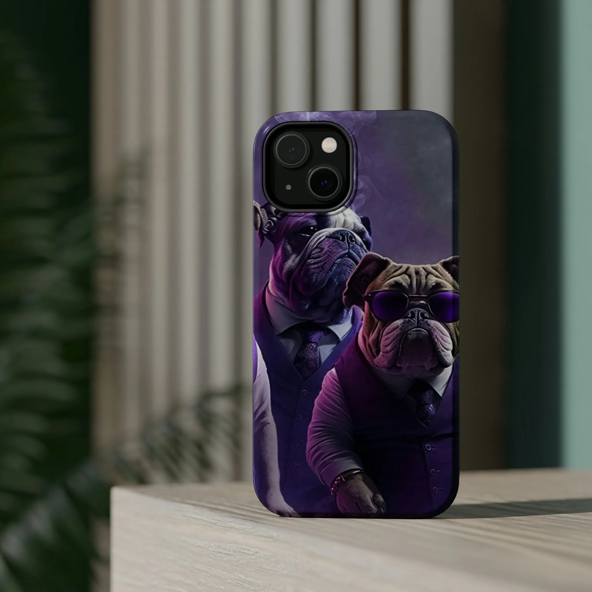 Bulldog phone case cigars