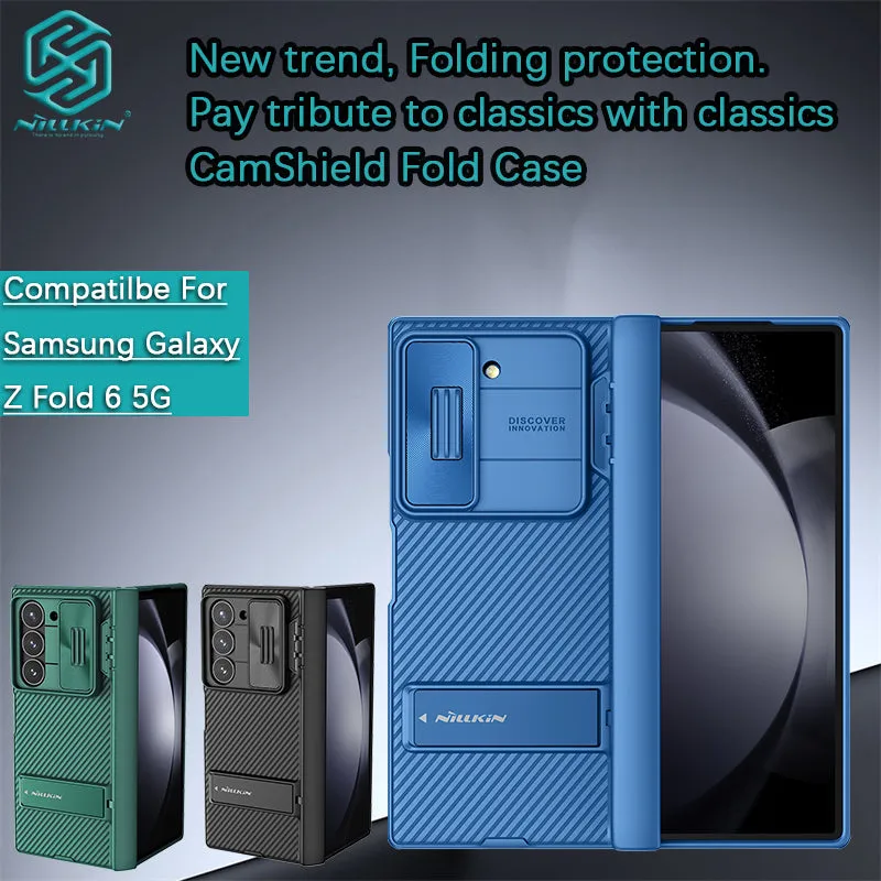 CamShield Folding Phone Case With Kickstand Slide Lens Protector For Samsung Galaxy Z Fold 6