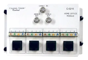 Channel Vision C-0215 4-Way RF Splitter Basic Service module