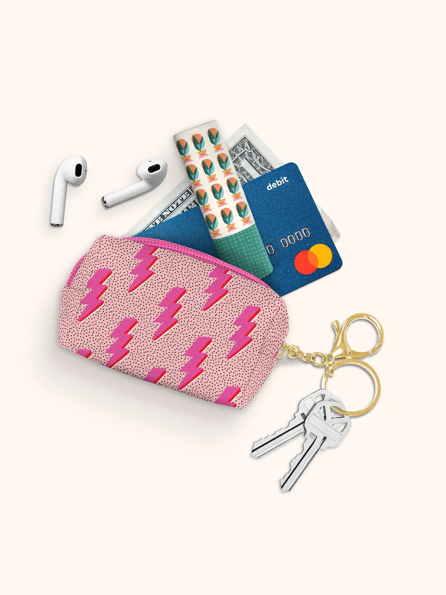 Charged Up Key Chain Pouch