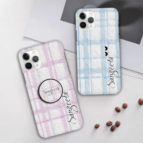 Check Print Matte Finish Phone Case Cover