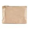 Clare V Gold Shimmer Suede Flat Clutch