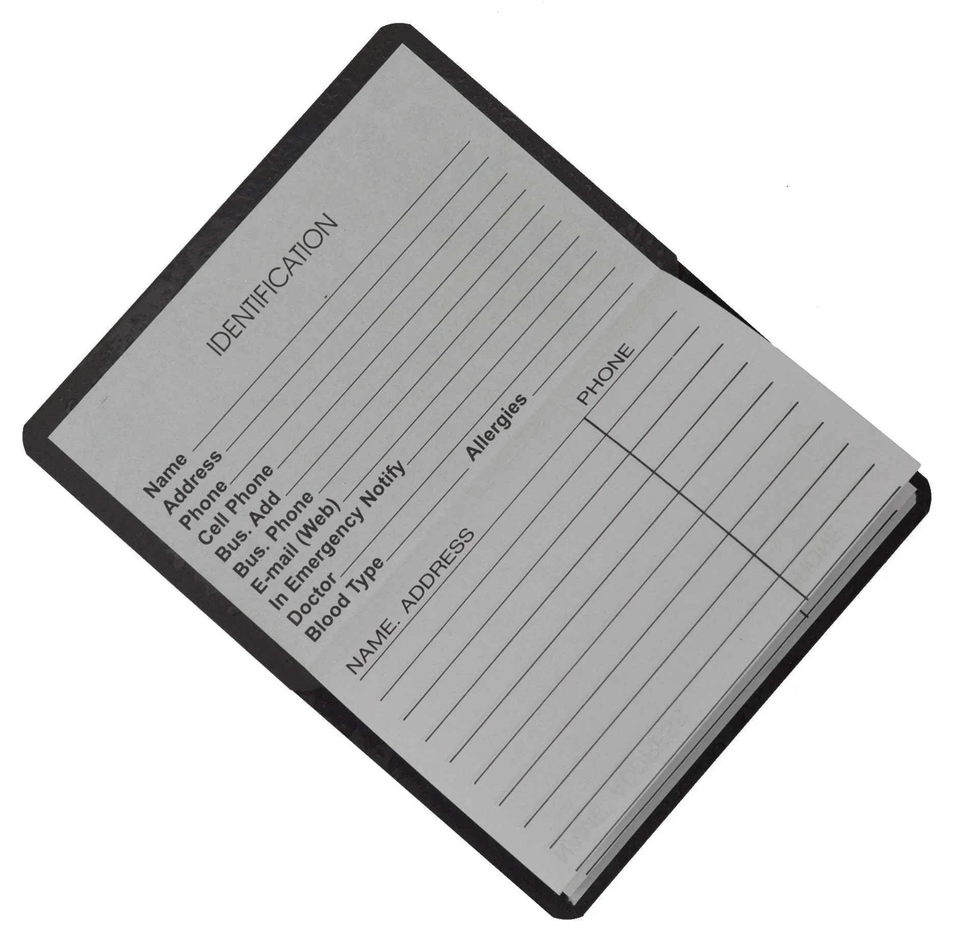 Credit Card Size Address Book Accordion Style with Magnetic Closure