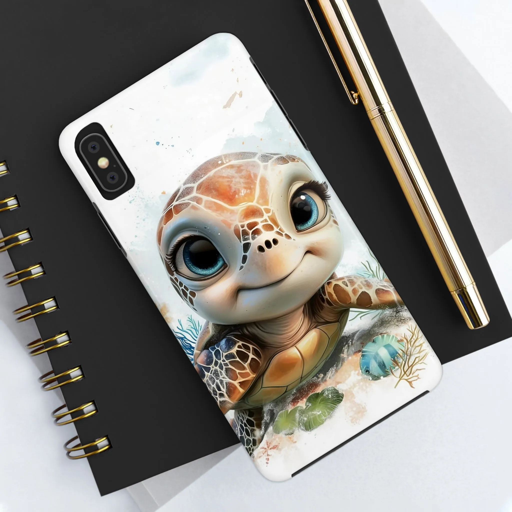 Cute Sea Turtle print Design Tough Phone Case compatible with a large variety of iPhone models, Gift, Phone Case