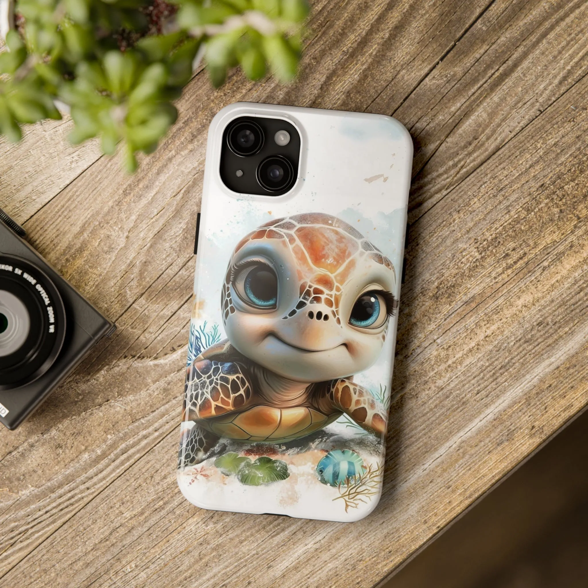 Cute Sea Turtle print Design Tough Phone Case compatible with a large variety of iPhone models, Gift, Phone Case