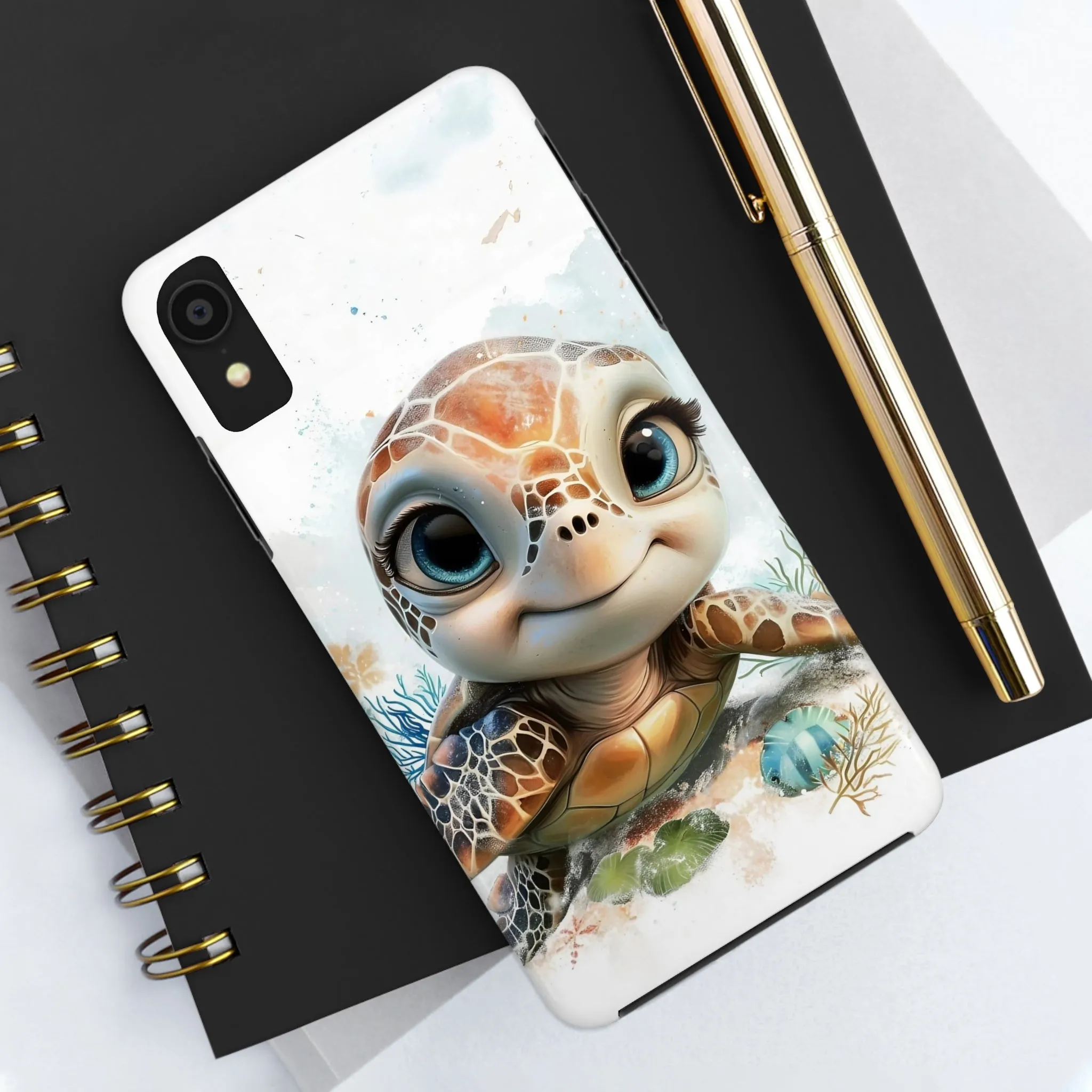 Cute Sea Turtle print Design Tough Phone Case compatible with a large variety of iPhone models, Gift, Phone Case