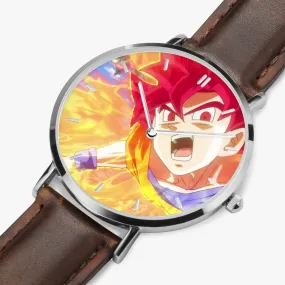 DBZ-Store Epic Goku Super Saiyan Red God Face Potrait Watch