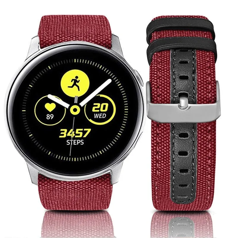 Denim & Leather Watch Straps Compatible with the Garmin Forerunner 158