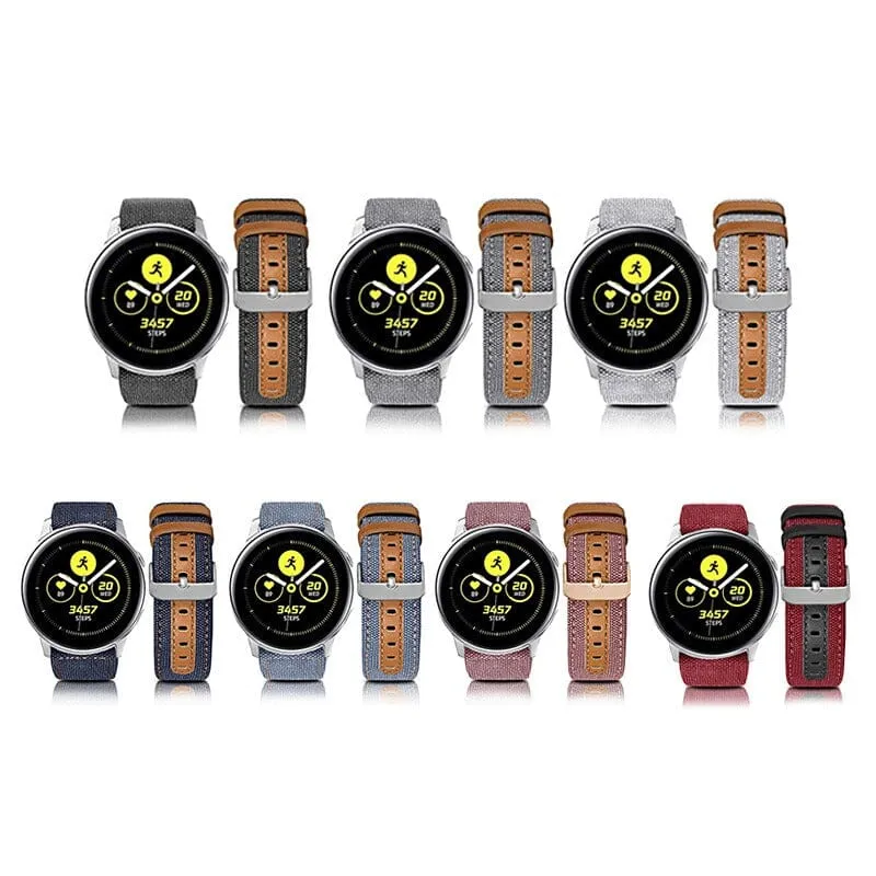 Denim & Leather Watch Straps Compatible with the Misfit Command, Vapor & Vapor 2