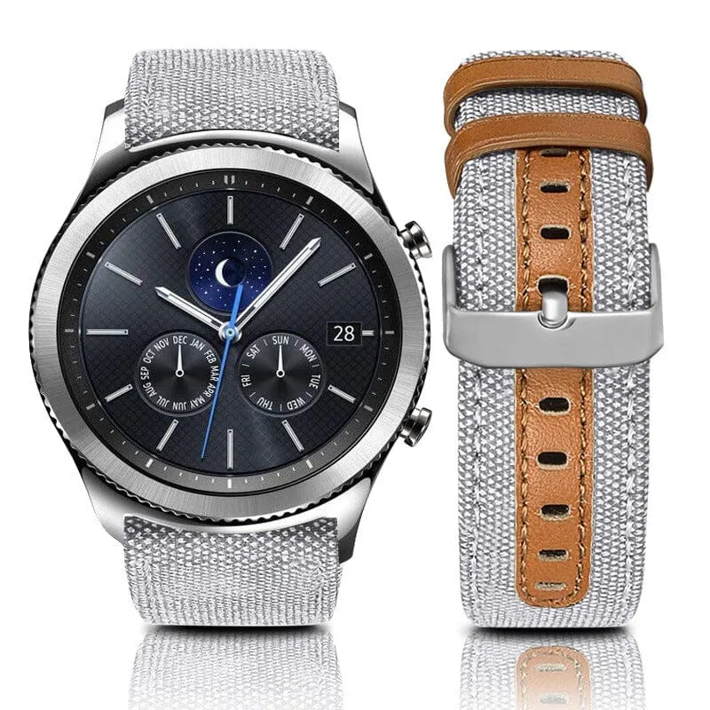 Denim & Leather Watch Straps Compatible with the Polar Vantage V3