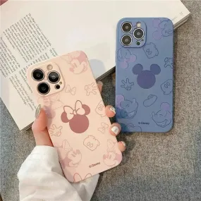 Disney Mickey Minnie Silicon Pastel Phone Case (For iPhones)