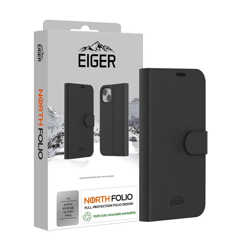 Eiger North Folio Case for Apple iPhone 16 Pro Max in Black