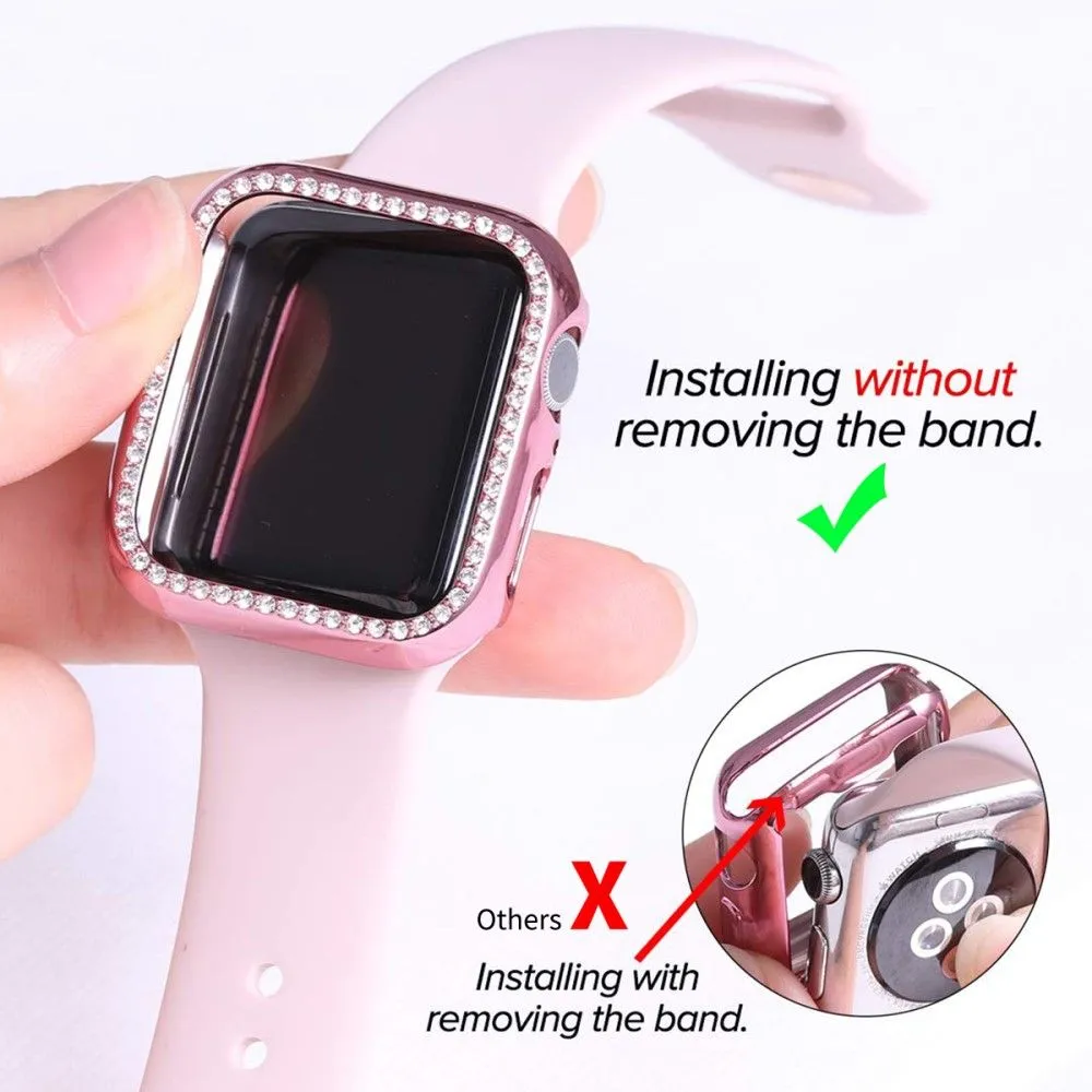 ENKAY Apple Watch (45mm) rhinestone cover with screen protector - Transparent