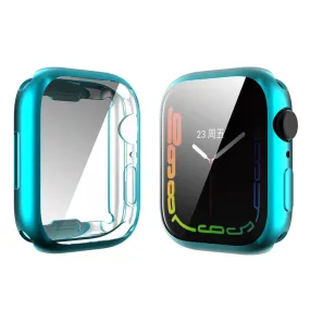 ENKAY Apple Watch (45mm) TPU cover with tempered glass - Cyan