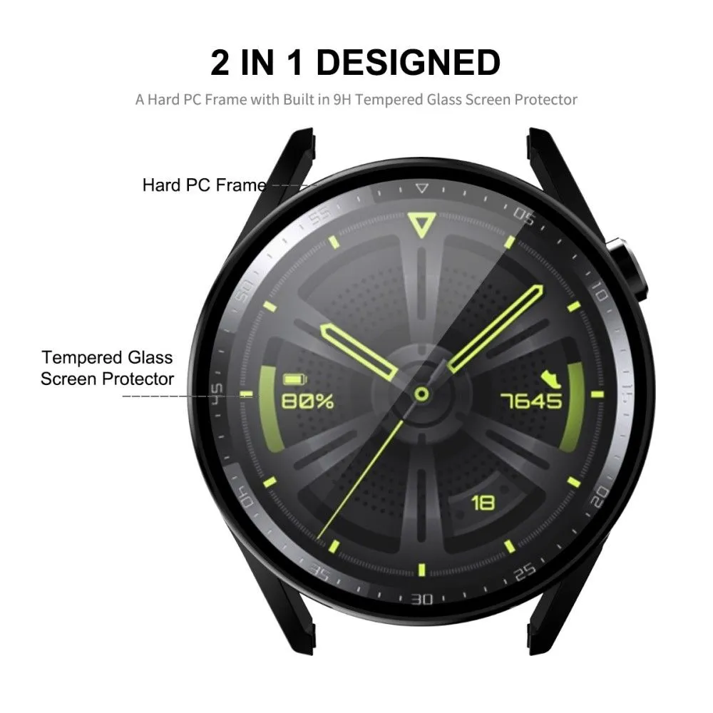 ENKAY Huawei Watch GT 3 (46mm) matte cover   9H tempered glass - Black