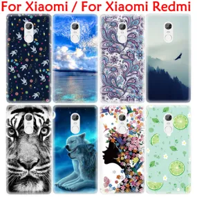 Fashion Tiger Painting TPU Cover Phone Case for Xiaomi Redmi 3 Pro 3S 3X Note 4 3 mi5S Mi4i Mi4C Mi4 mi Max Protective Shell