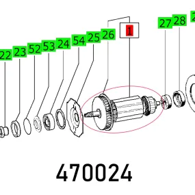 Festool, Armature (240V) Pollux 180E 317.675 230V, FES470024