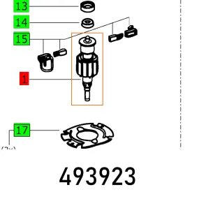 Festool, Armature Compl. DTS 400 Et-Bg 230V, FES493923