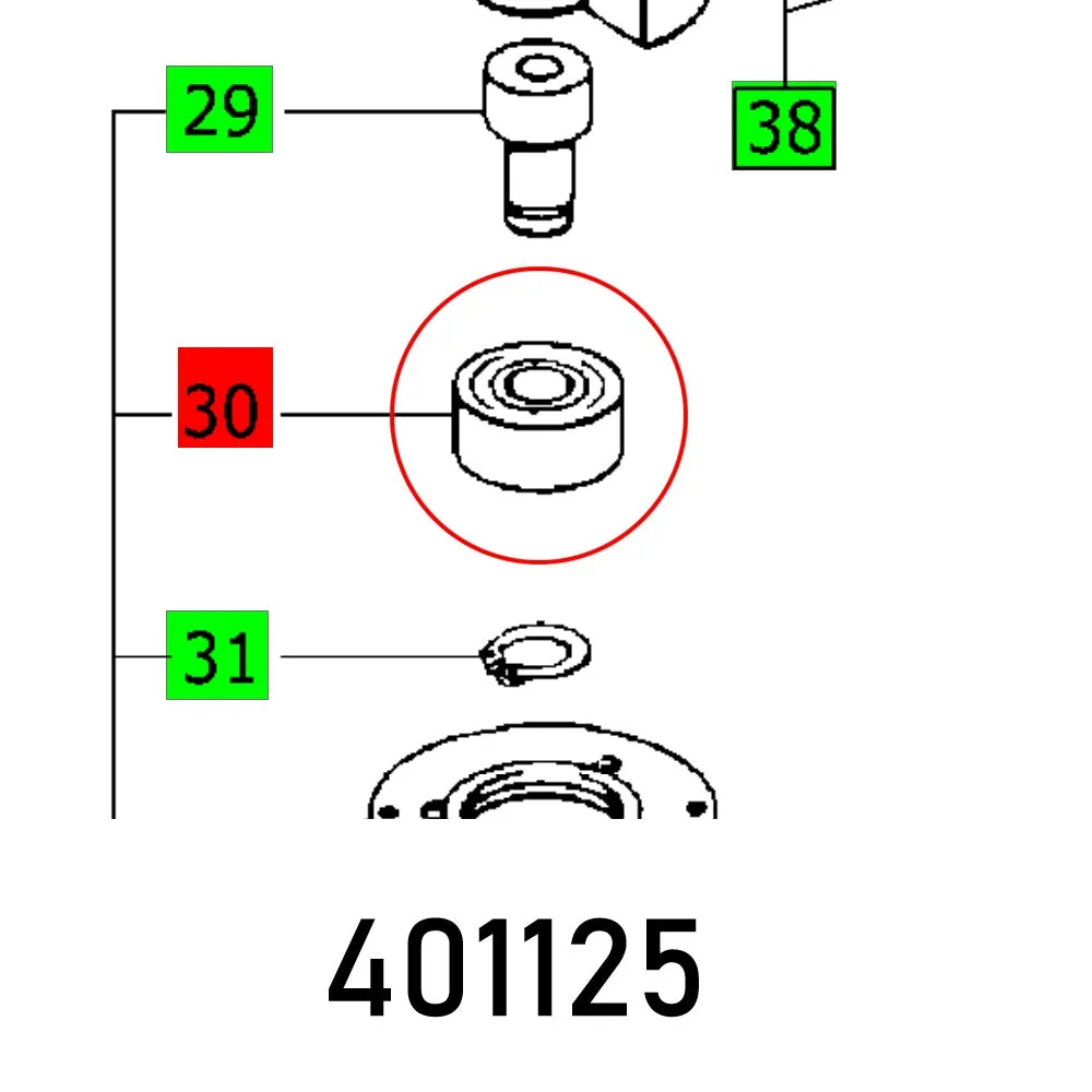 Festool, Bearing 3001Brsrrsdtngca52Nn8mma, FES401125